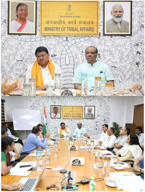 Shri Jual Oram reviews the progress of Schemes and key Initiatives under the Ministry of Tribal Affairs for the next 100 days
