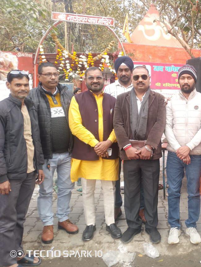 नागेश्वर बाबा मंदिर प्रांगण में श्री शनिदेव बाबा का स्थापना दिवस बड़े हर्षौल्लास से मनाया गया